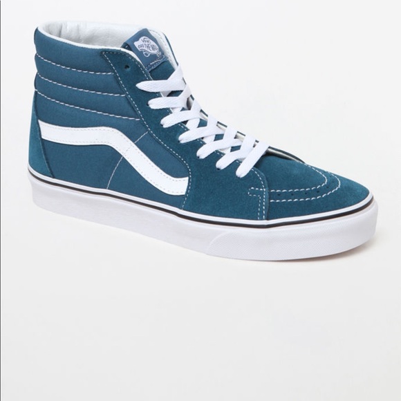 vans blue suede high tops